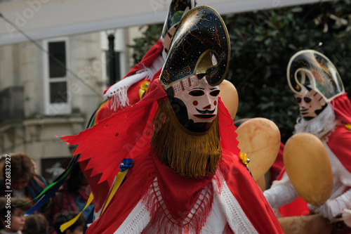 xinzo de limia pantalla   primer plano Máscara tradicional del Entroido. Ourense, Galicia. España. photo