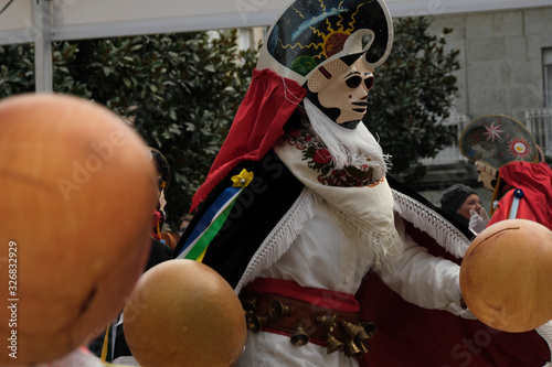 xinzo de limia pantalla   primer plano Máscara tradicional del Entroido. Ourense, Galicia. España. photo