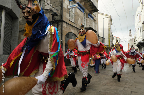  xinzo de limia pantalla   primer plano Máscara tradicional del Entroido. Ourense, Galicia. España. photo