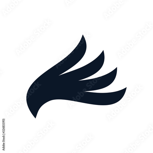 Isolated wing silhouette style icon vector design