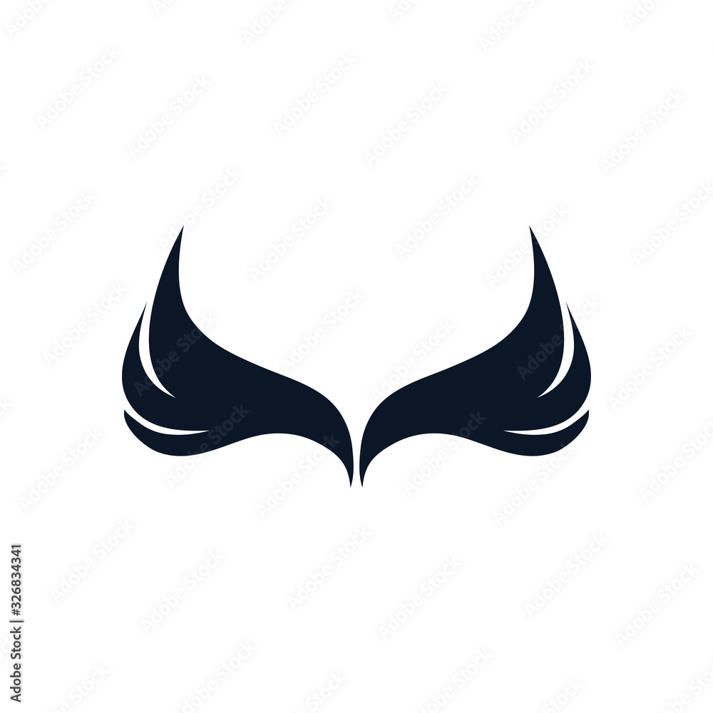 Fototapeta premium Isolated wings silhouette style icon vector design