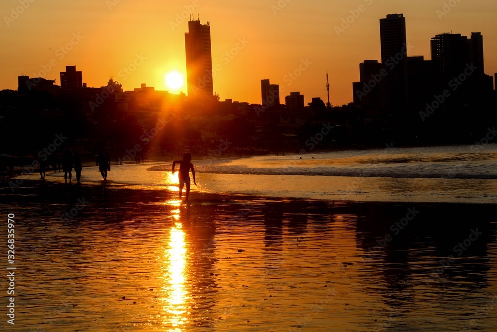 Fototapeta premium skyline at sunset
