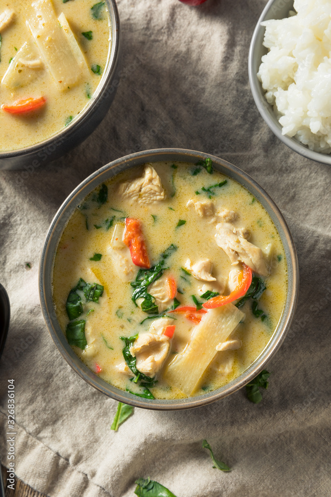 Homemade Spicy Thai Coconut Green Curry