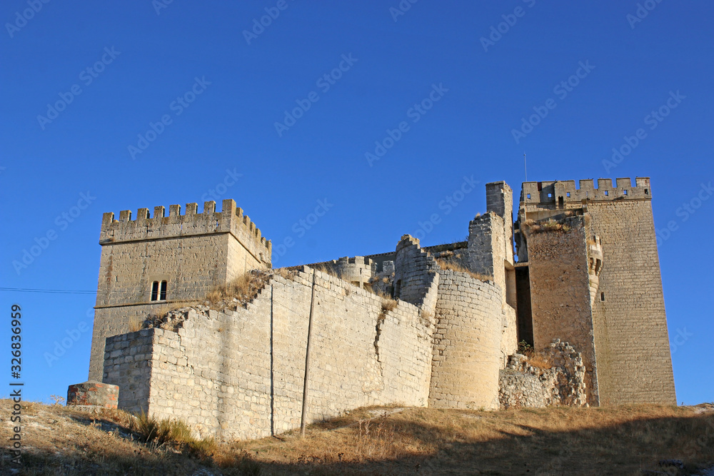 Ampudia Castle in rural Spain Ampudia Castle in rural Spain