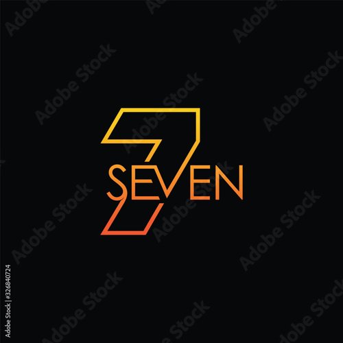 Number Seven Logo Design Template