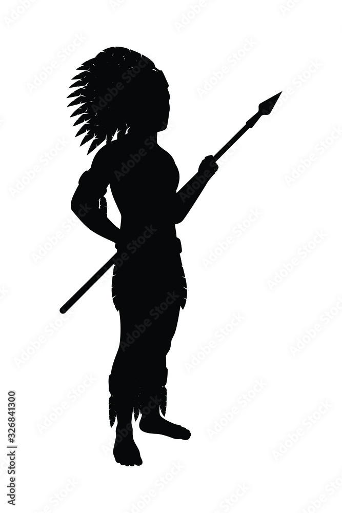 Forest man and equipment silhouette vector Forest man and equipment silhouette vector