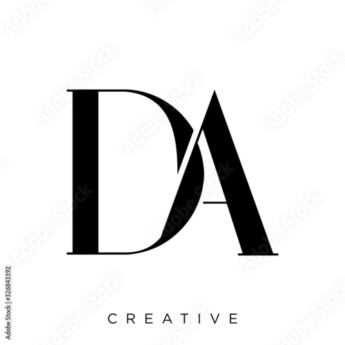 da logo letter with alphabet