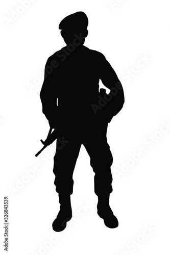 Soldier silhouette vector