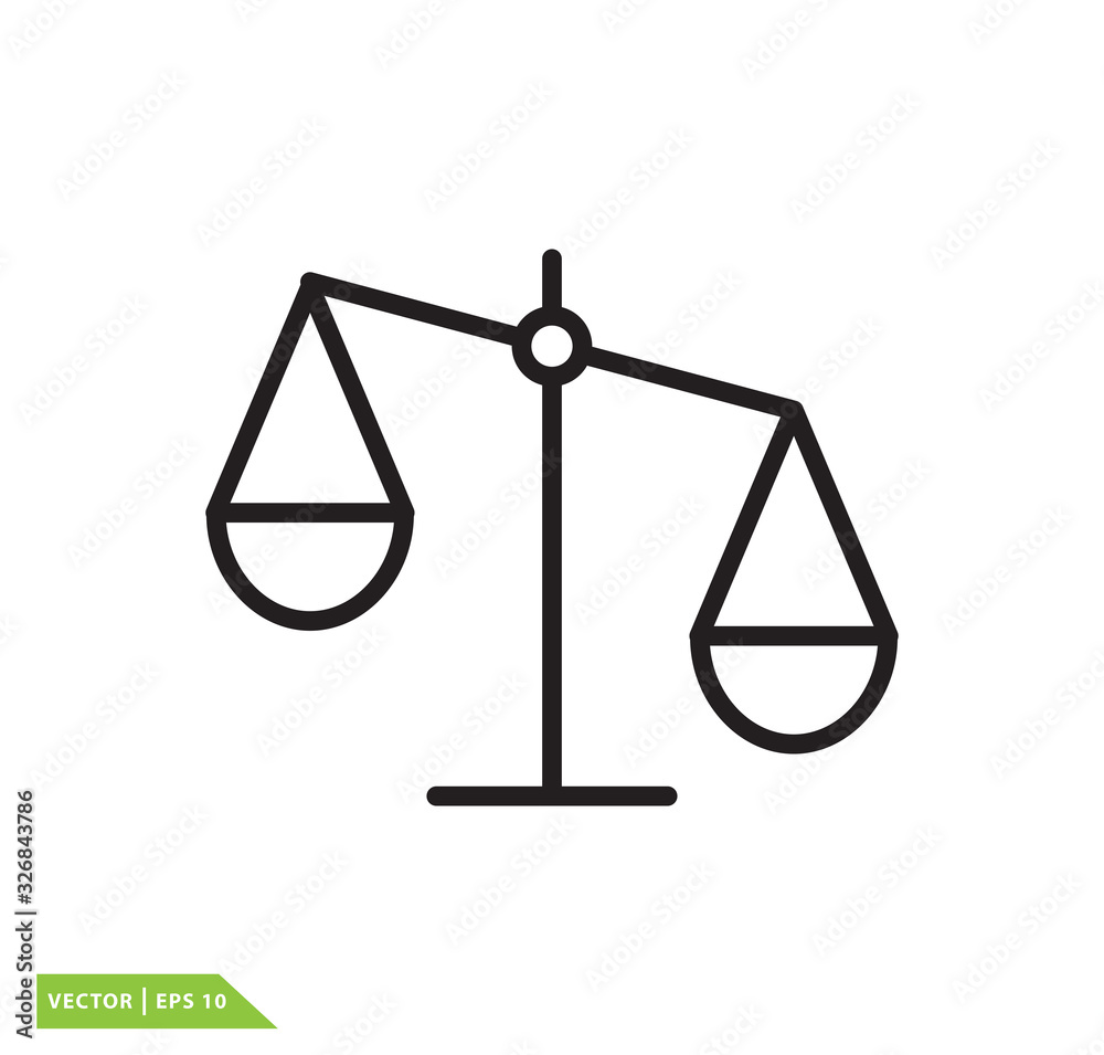 Scale icon vector flat style logo template