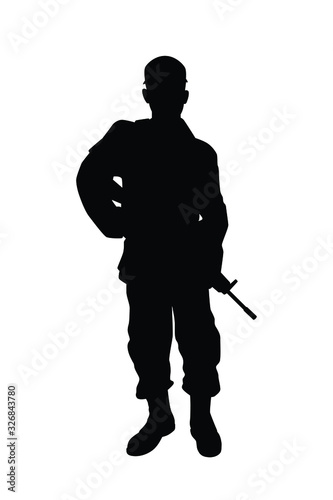 Soldier silhouette vector