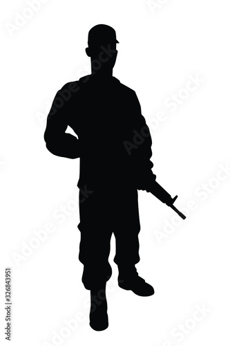 Soldier silhouette vector