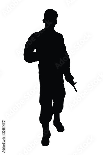 Soldier silhouette vector
