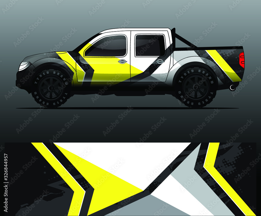 Fototapeta premium truck decal graphic wrap vector, abstract background