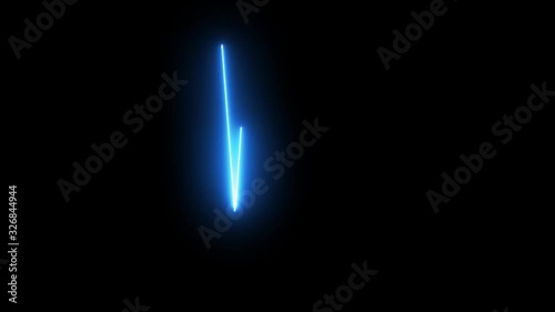 Cardiogram heartbeat pulse glowing blue neon light loop animated background. heart rate loopable animation.