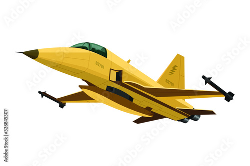 Military aircraft fighter  © Flatman vector 24