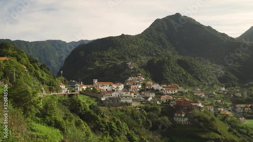 The parish of Boaventura in the municipality of São Vicente, Madeira island, Portugal. Boaventura stands for its unspoiled landscape of intense green and mountains. photo