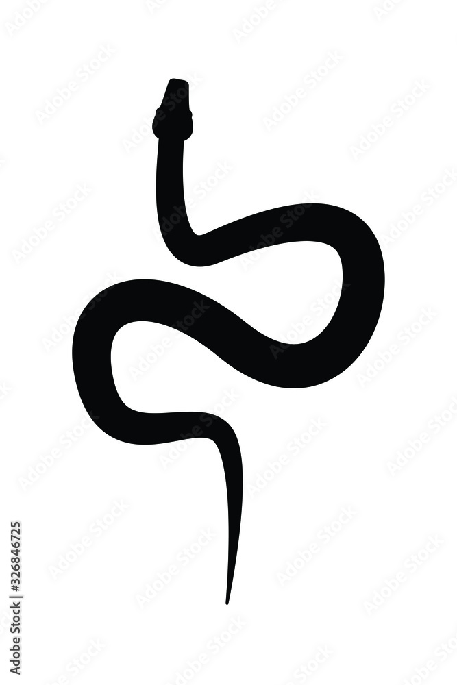 Fototapeta premium Snake silhouette vector