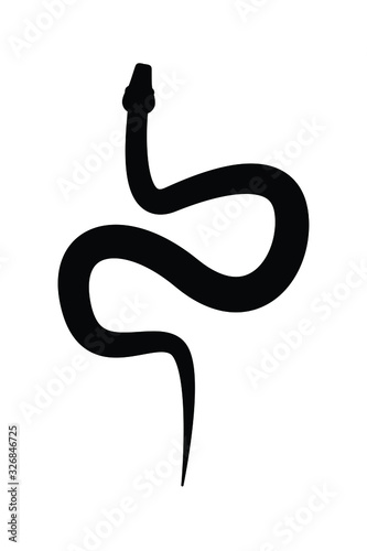 Snake silhouette vector