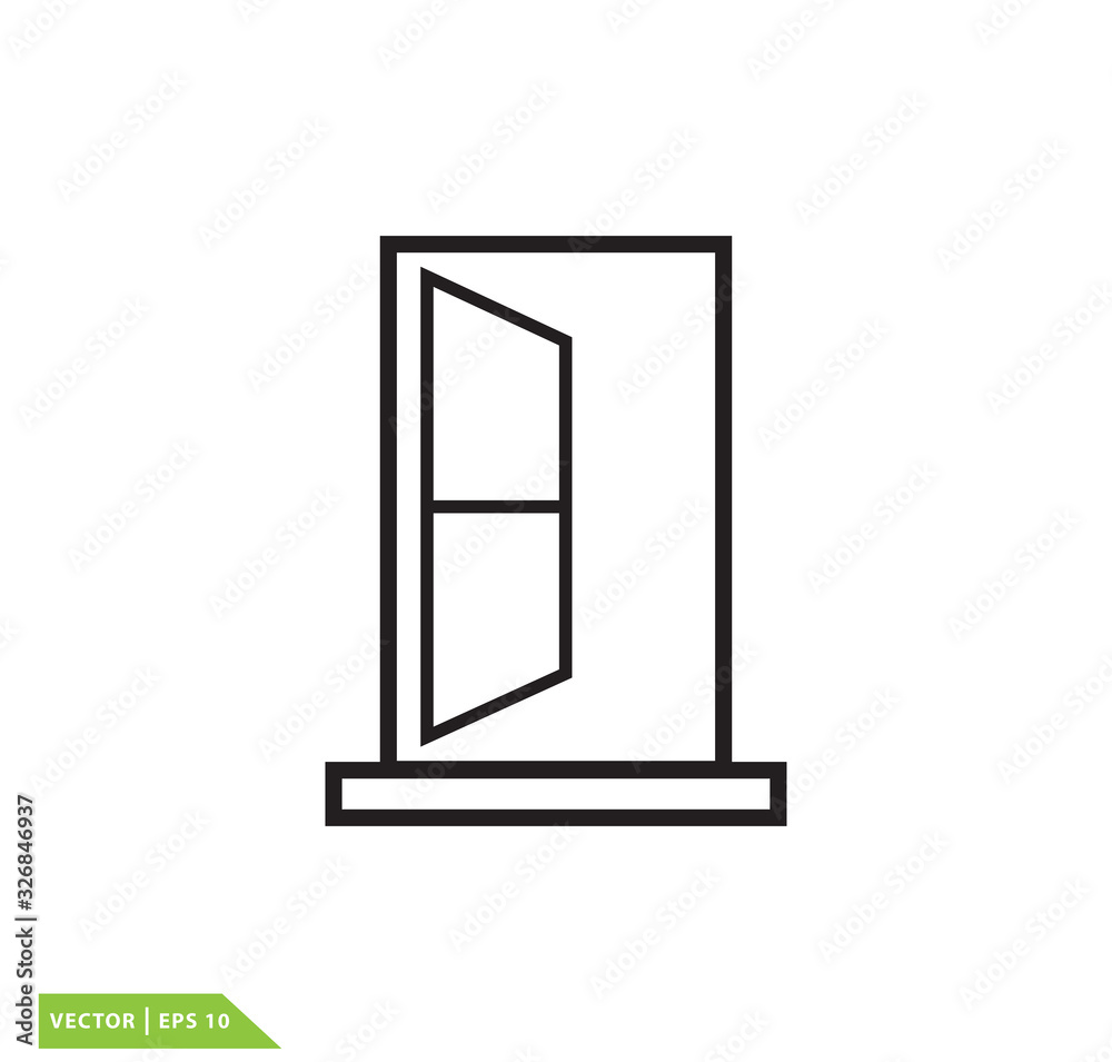 Window icon vector logo design template