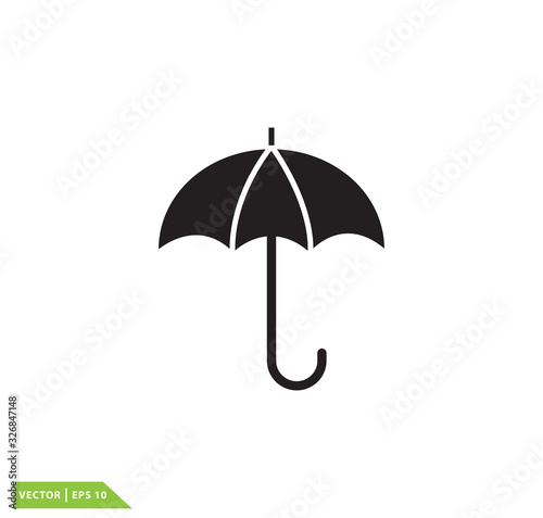 Umbrella icon vector logo template