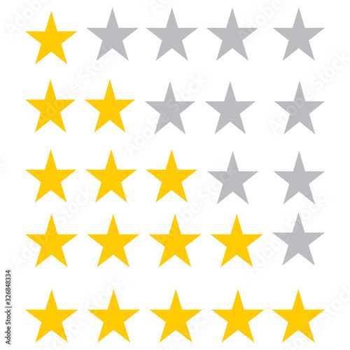 RATTING STAR ICON, ONE RATTING STAR SET ICON
