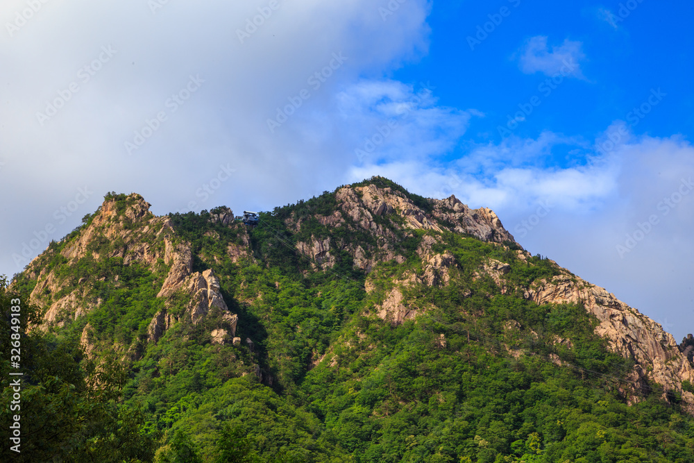 Beautiful nature landscape view of Seorak mountains at the Seorak-san National Park, Soraksan, South Korea