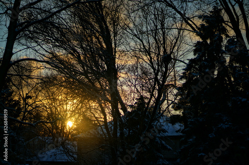 winter sunset