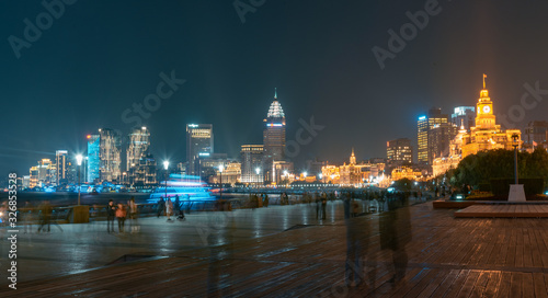 Night view of the Bund in Shanghai, China