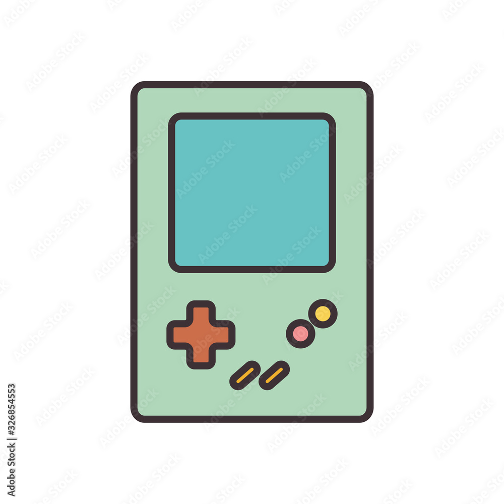Isolated portable console line fill style icon vector design Isolated portable console line fill style icon vector design