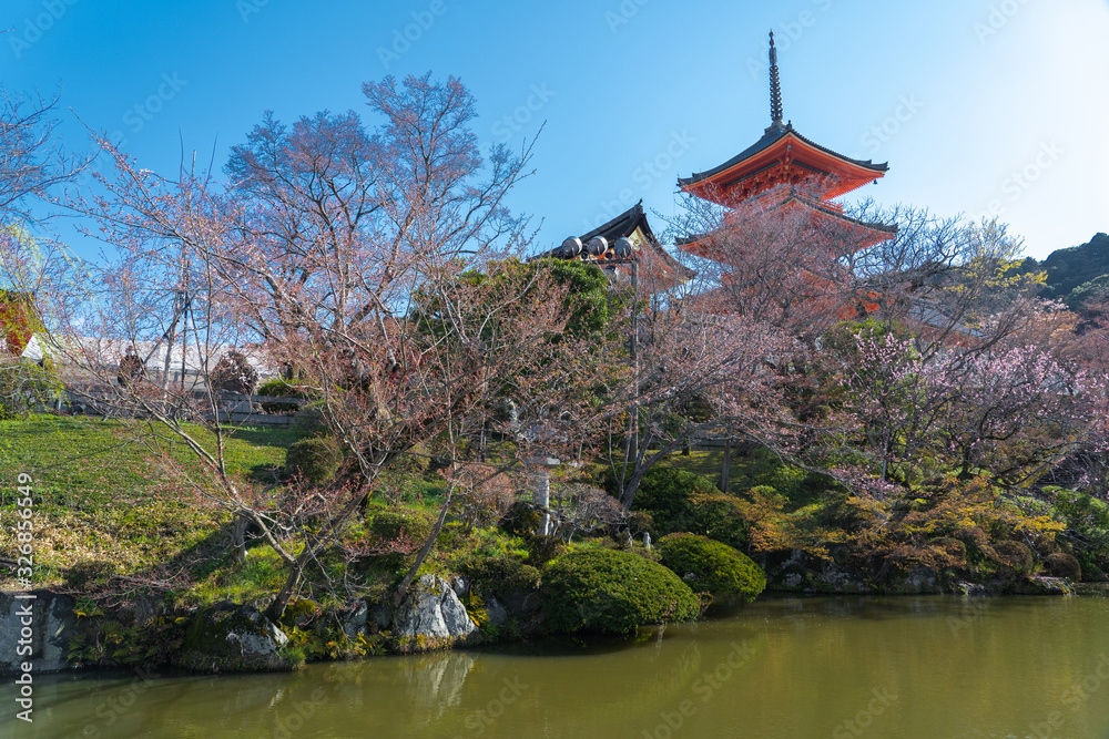 京都 清水寺の春の景色