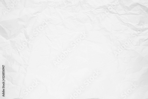 Texture of white crumpled paper for background.
