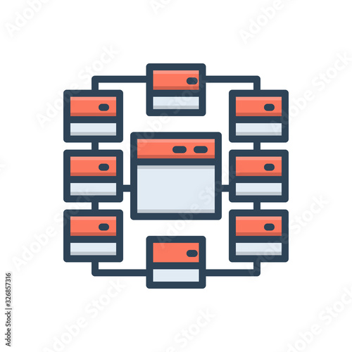 Color illustration icon for Site