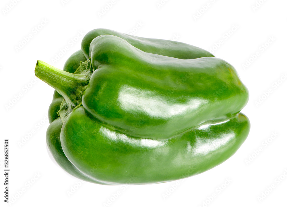 Green pepper an isolated on white background Green pepper an isolated on white background