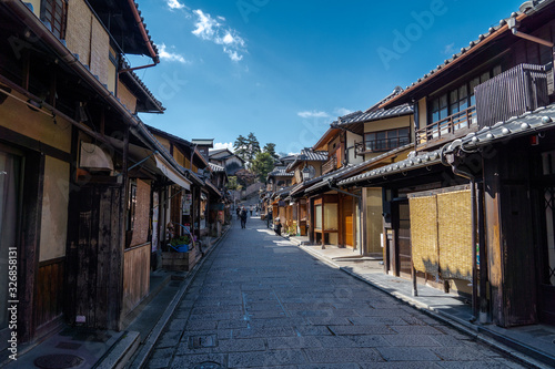 二年坂と京都の街並み