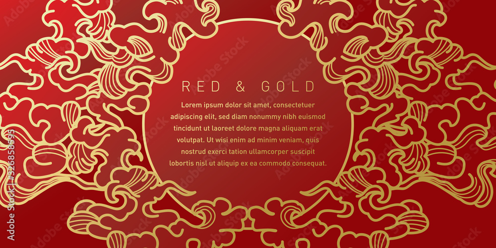 Red and Gold Cloud Illustration Red and Gold Cloud Illustration