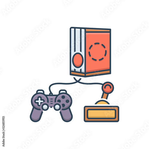 Color illustration icon for games