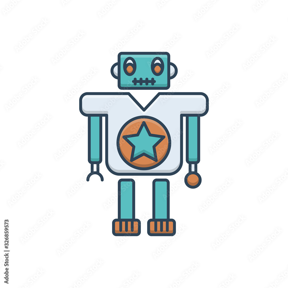 Naklejka premium Color illustration icon for toy 