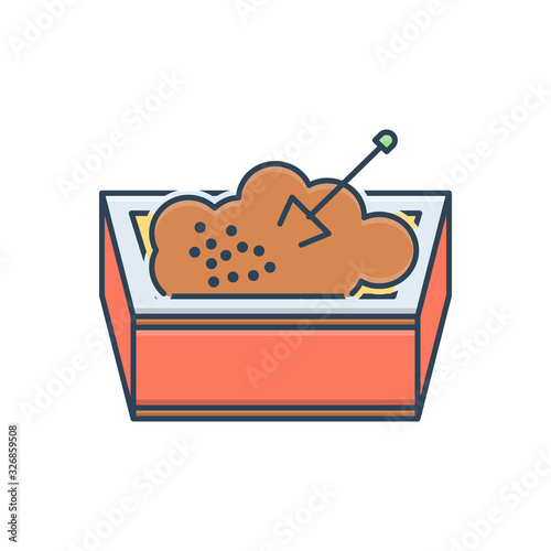 Color illustration icon for sandbox 