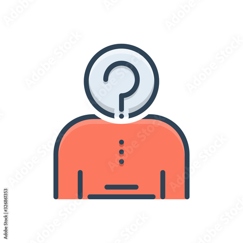 Color illustraction icon for anonymity 