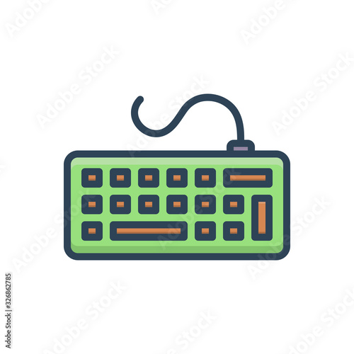 Color illustration icon for keyborad  photo