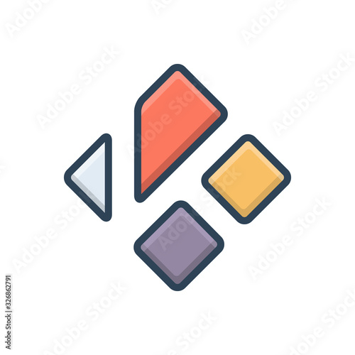 Color illustration icon for kodi  photo