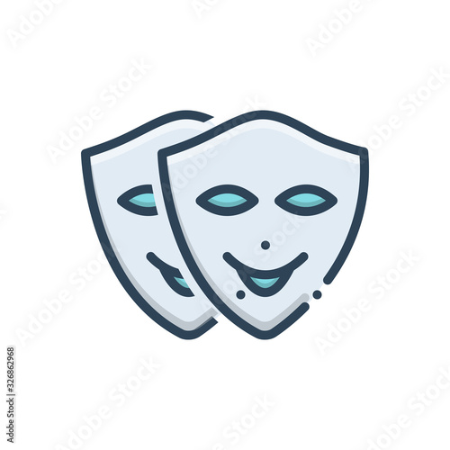 Color illustration icon for cosplay 