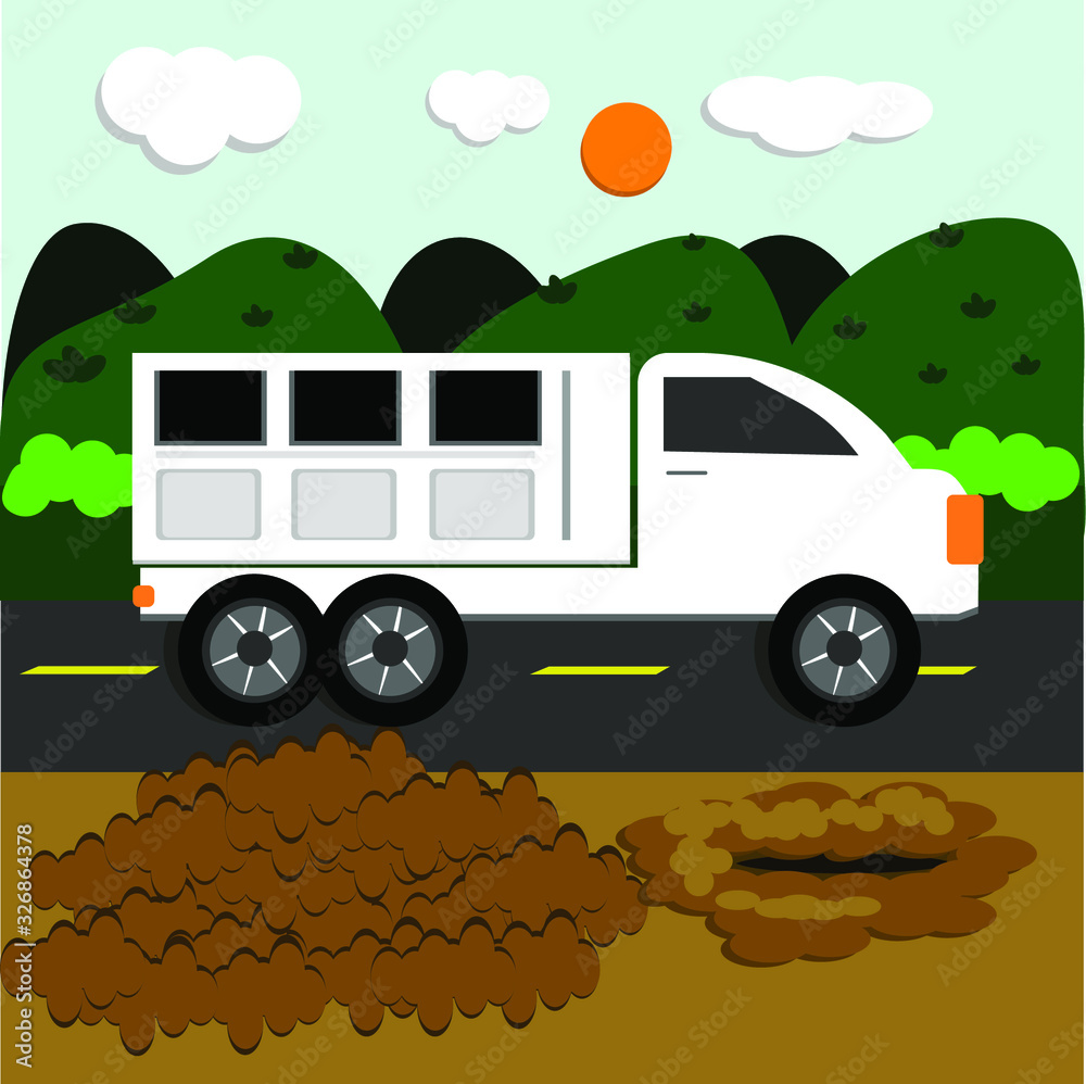 Obraz premium vector illustration of truck