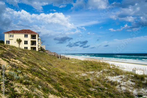 Beach house along the coast