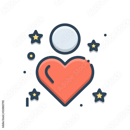 Photos Color illustration icon for sincerity