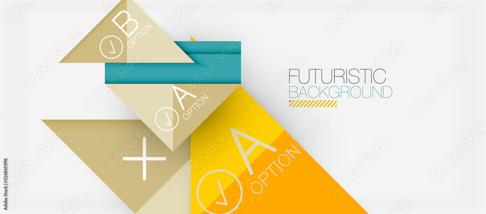 Abstract background, geometric business multicolored paper infographic - triangle frames for text, icons or graphics on light background with copyspace. Vector Illustration For Wallpaper, Banner Abstract background, geometric business multicolored paper infographic - triangle frames for text, icons or graphics on light background with copyspace. Vector Illustration For Wallpaper, Banner