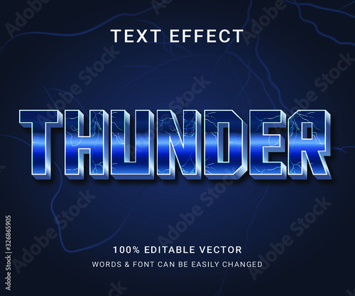 Thunder Full Editable Text Effect