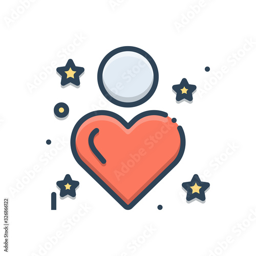 Papier peint Color illustration icon for outness