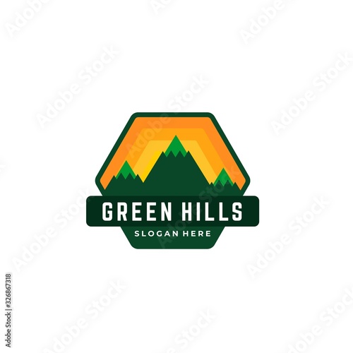 Green Hills Logo Template