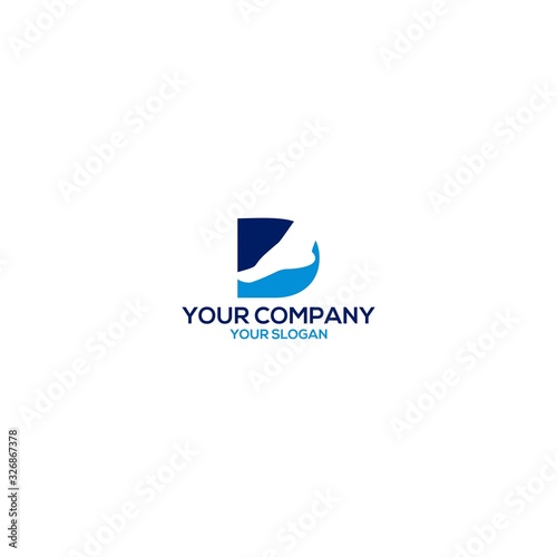 D Foot Logo Design Vector